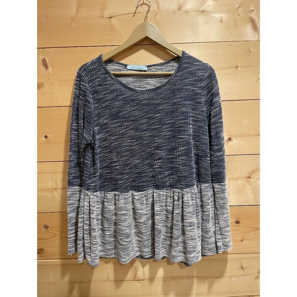 Chatoyant Peplum Long Sleeve Top Medium